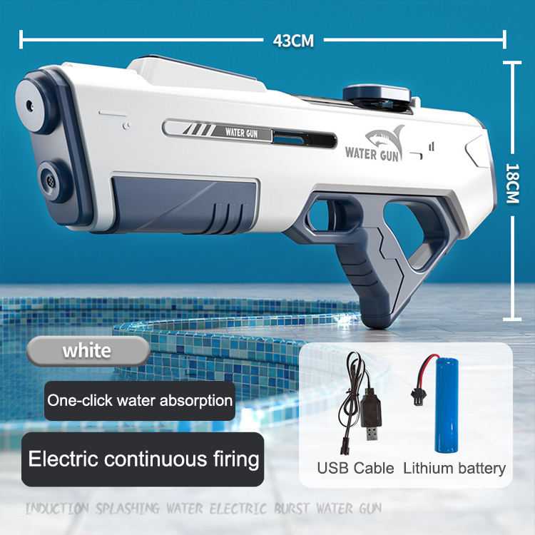 Kids Water Gun Summer Swimming Pool Beach Backyard Outdoor Play Powerful Water Gun Electric Water Spray Gun
