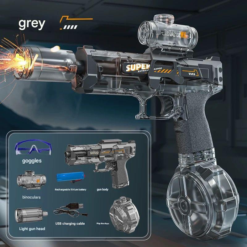 Fire light ice mouse explosion electric water gun 2025 new children's boy toy water spray burst high pressure strong