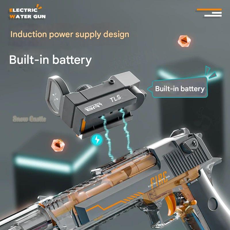 Fire light ice mouse explosion electric water gun 2025 new children's boy toy water spray burst high pressure strong