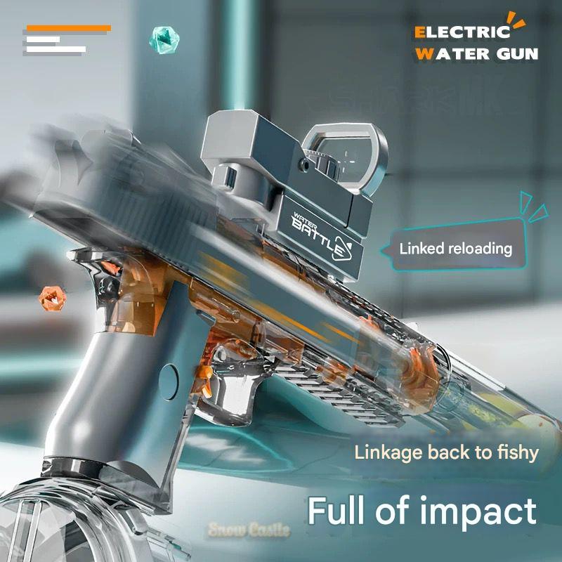 Fire light ice mouse explosion electric water gun 2025 new children's boy toy water spray burst high pressure strong