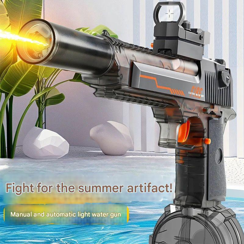 Fire light ice mouse explosion electric water gun 2025 new children's boy toy water spray burst high pressure strong