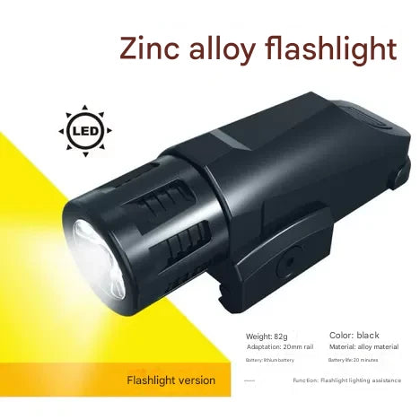 Metal under-hung infrared green laser short-hand 20mm universal alloy flashlight black strong light blue laser toy gun