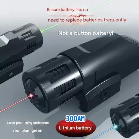 Metal under-hung infrared green laser short-hand 20mm universal alloy flashlight black strong light blue laser toy gun