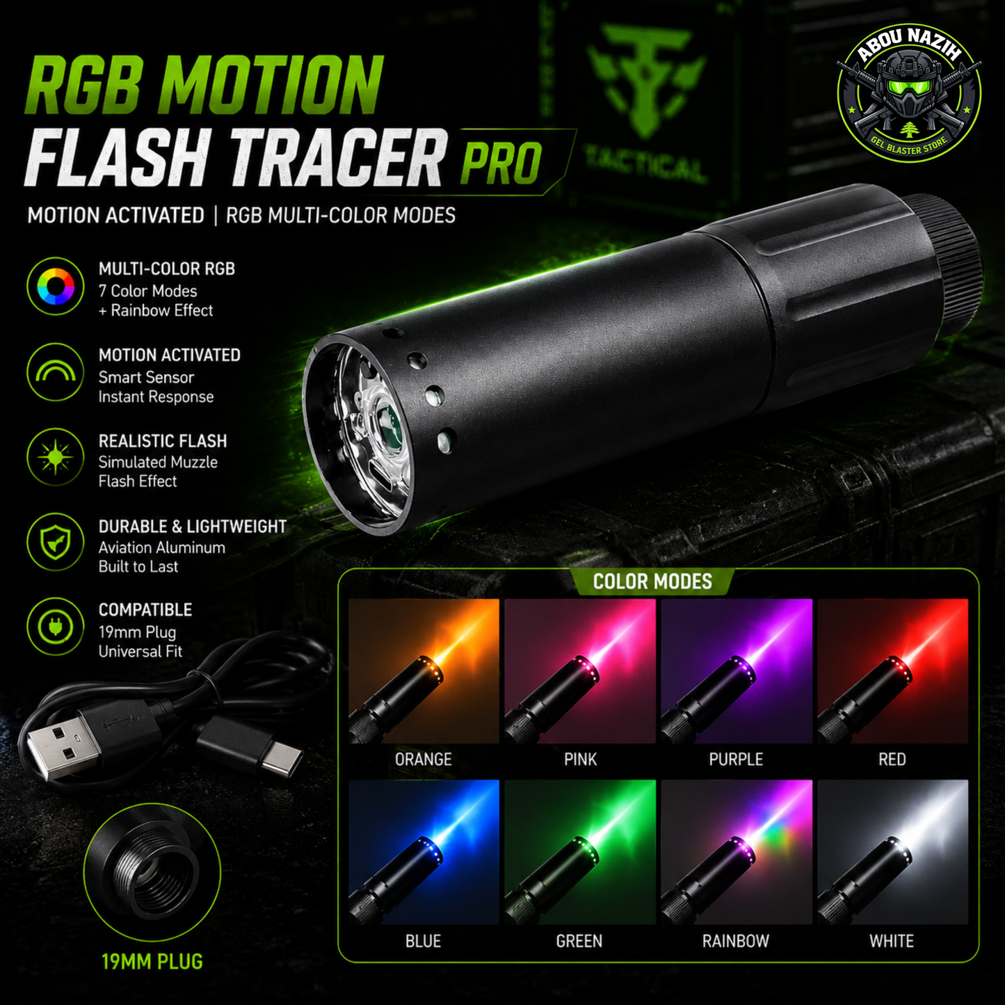 RGB Motion Flash Tracer