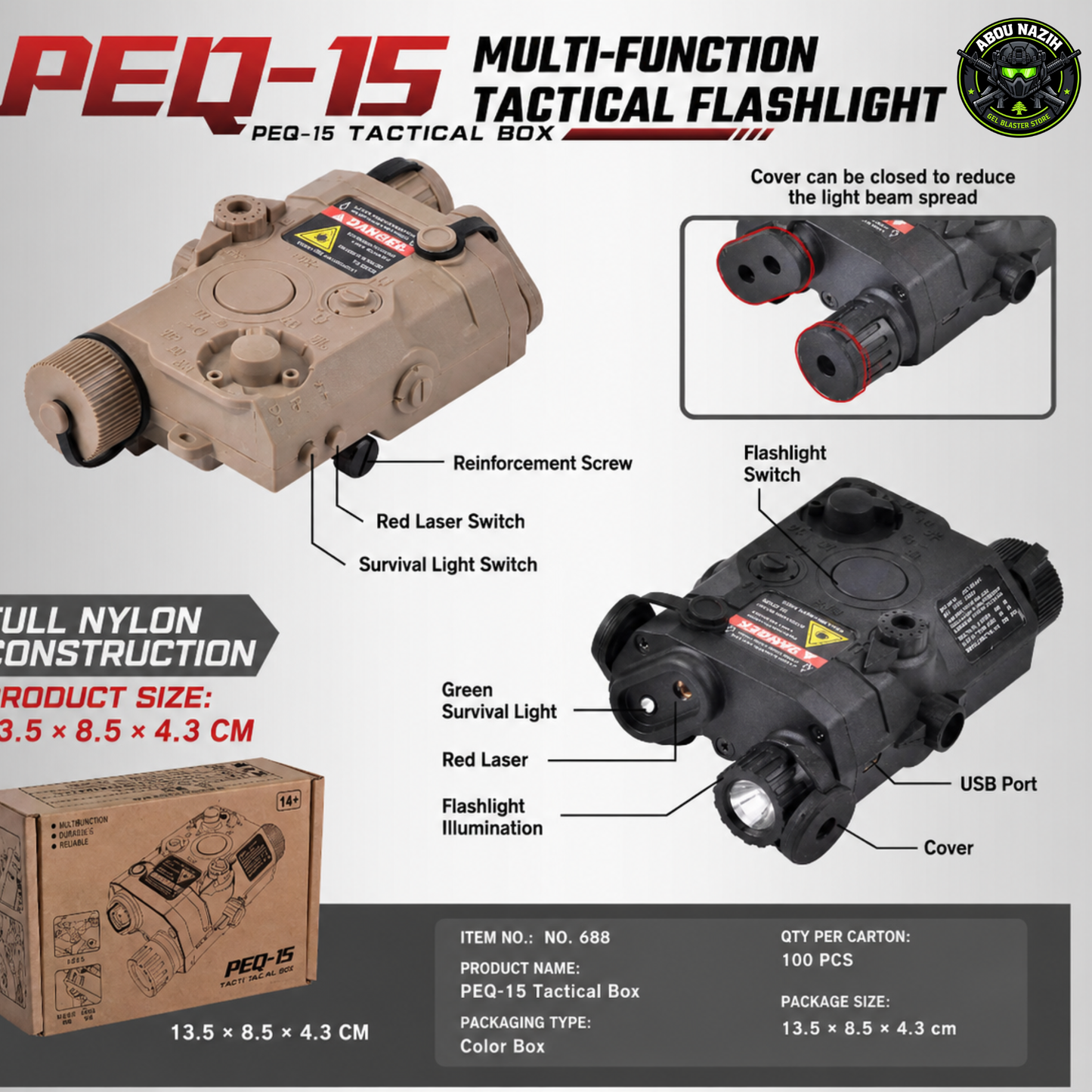 PEQ-15 Laser Flashlight