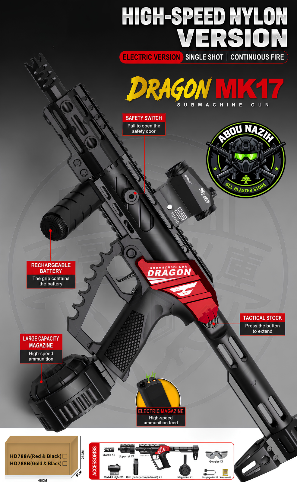 MK17-Red & Black