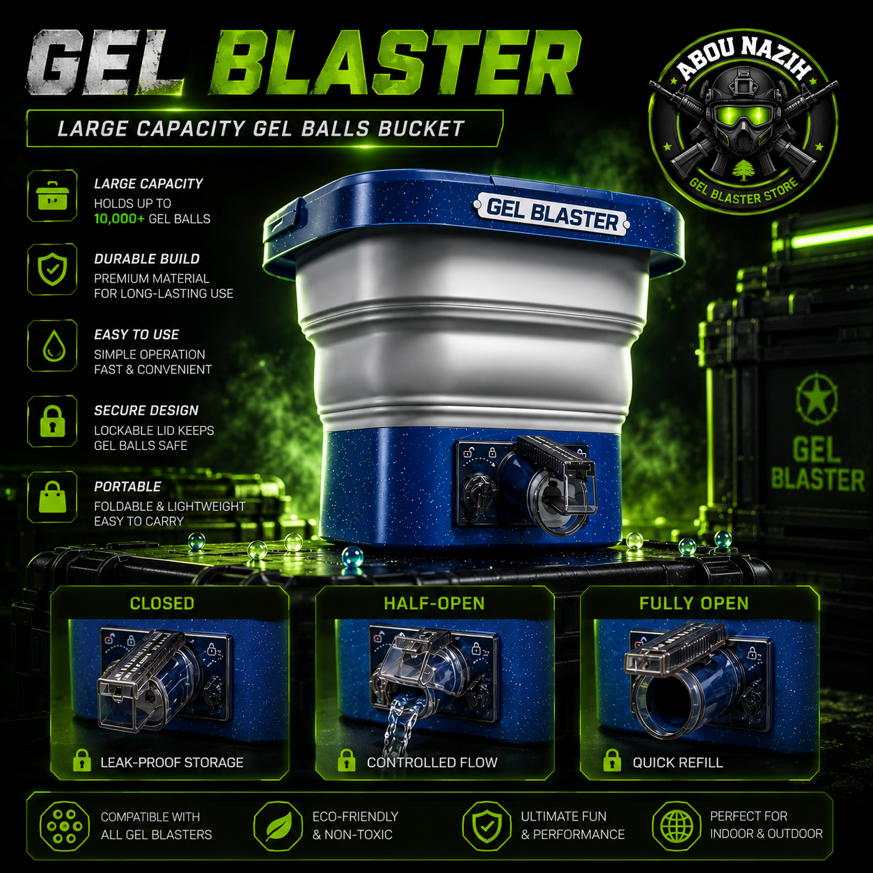 Gel Ball Soaking Bucket 4L