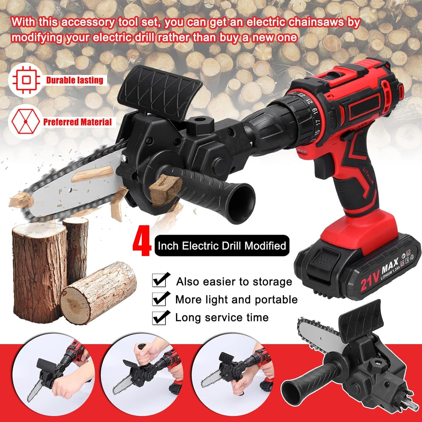 Drill Chainsaw Adapter Kit