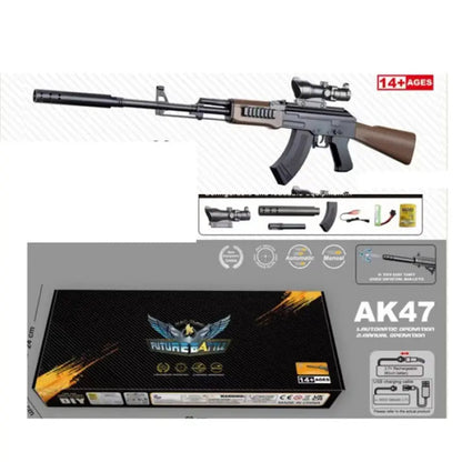 Children's AK-47 assault rifle 87 cm Orbigan 667-1 battery-operated, silencer, shoots orbs, USB For You