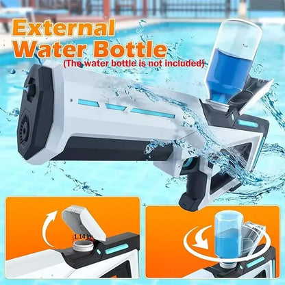Moonmen Electric Water Guns for Adults Kids, Automatic Suction Water Gun with Waterproof Design & 25-32Ft Shooting Range, Summer Swimming Pool Beach Outdoor Party Toys (White) AbouNazih Store