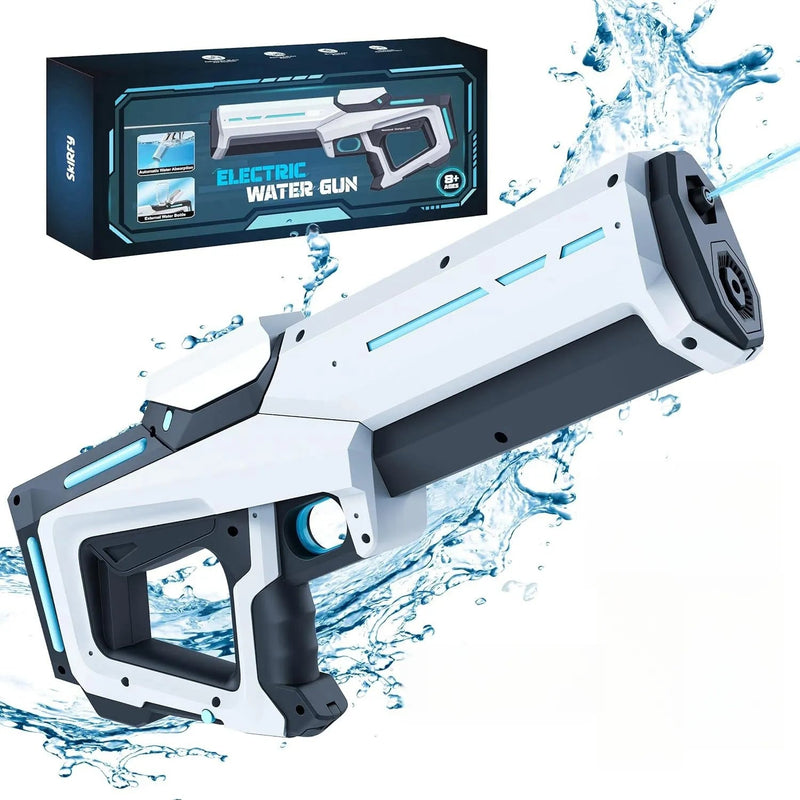 Moonmen Electric Water Guns for Adults Kids, Automatic Suction Water Gun with Waterproof Design & 25-32Ft Shooting Range, Summer Swimming Pool Beach Outdoor Party Toys (White) AbouNazih Store