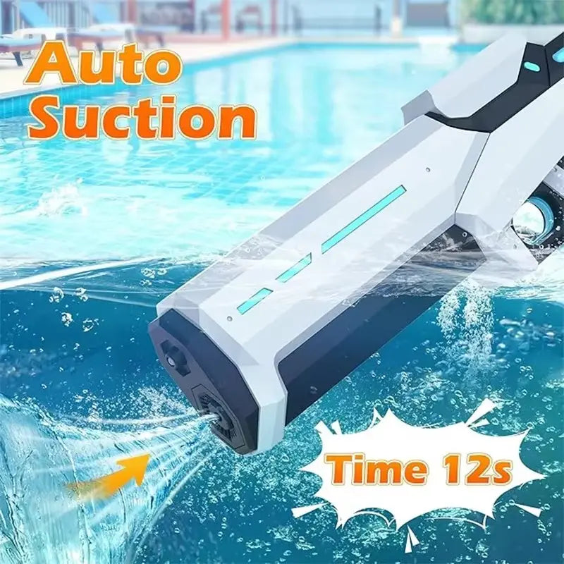 Moonmen Electric Water Guns for Adults Kids, Automatic Suction Water Gun with Waterproof Design & 25-32Ft Shooting Range, Summer Swimming Pool Beach Outdoor Party Toys (White) AbouNazih Store