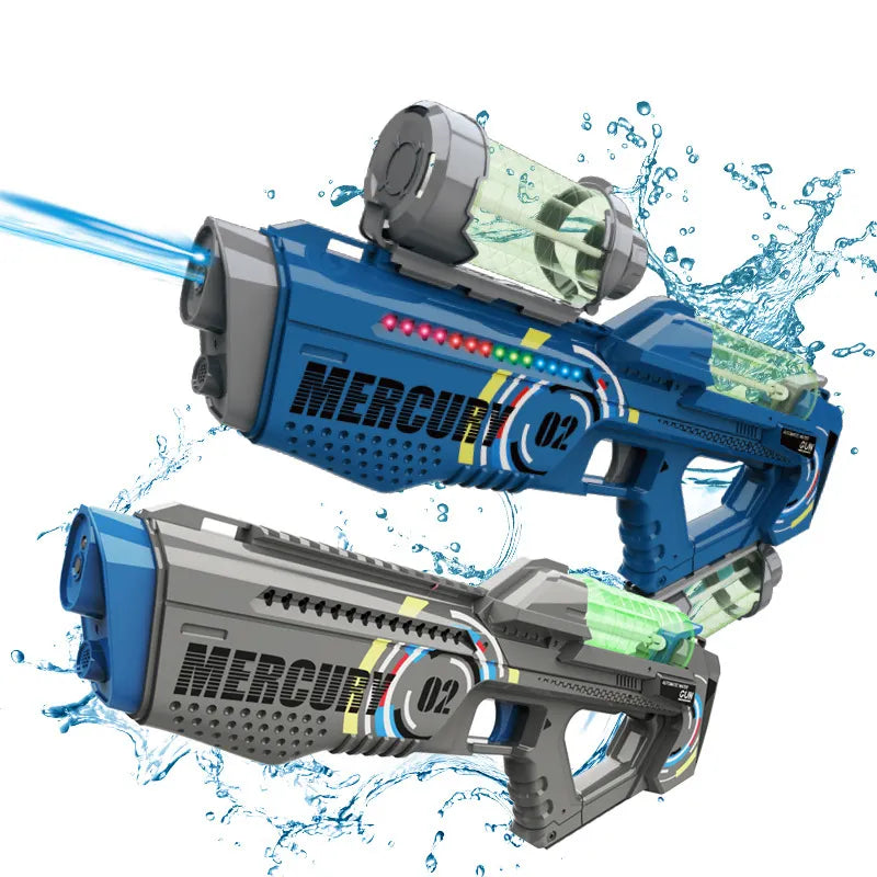 M2 Electric Burst Water Gun, Light and Sound Effect Function, Super Flight Distance, 8-10 m, Suitable for Children and Adults, Water Gun Fights, Water Gun Fights, Children, Adults, Water Play, Beach AbouNazih Store