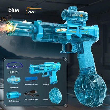 Fire light ice mouse explosion electric water gun 2025 new children's boy toy water spray burst high pressure strong AbouNazih Store