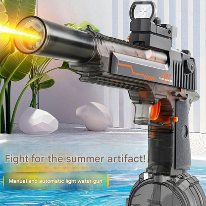Fire light ice mouse explosion electric water gun 2025 new children's boy toy water spray burst high pressure strong AbouNazih Store