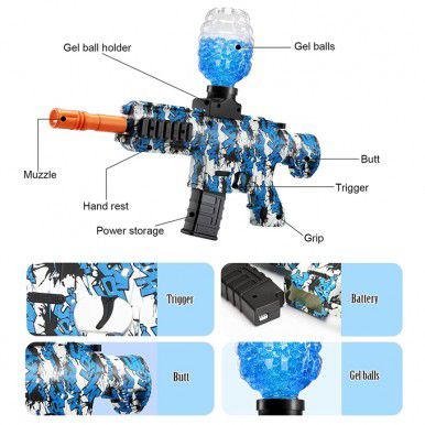 Mini M416 Gel Blaster - Electric Toy Gun -  Gel Balls