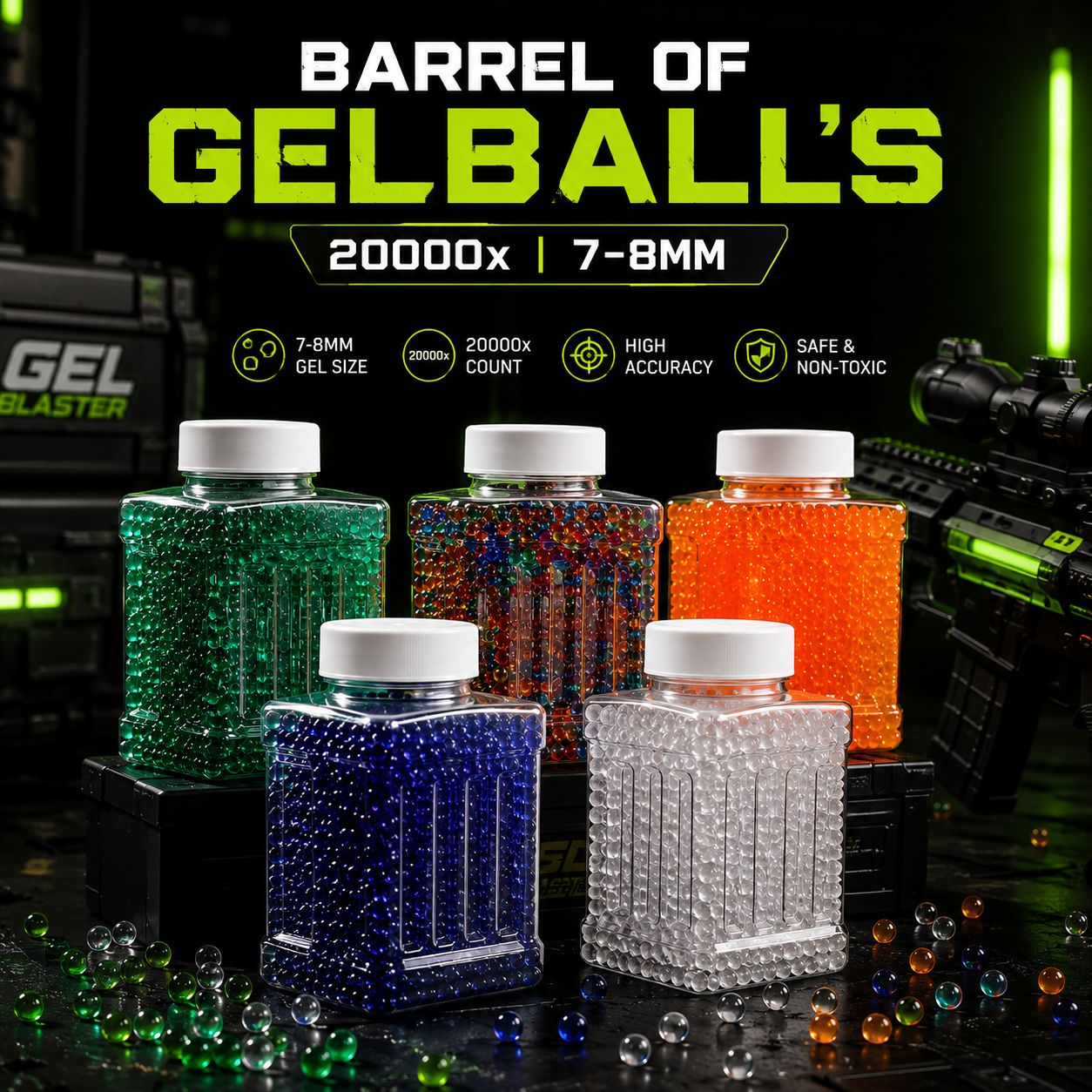 Blue Gel Ammo 7-8mm