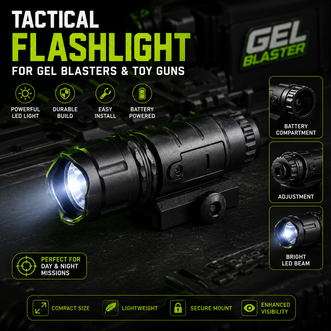 Tactical Flashlight Gun