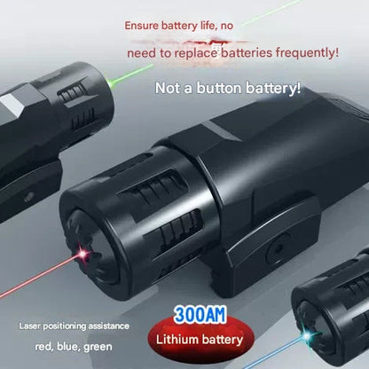 Metal under-hung infrared green laser short-hand 20mm universal alloy flashlight black strong light blue laser toy gun AbouNazih Store