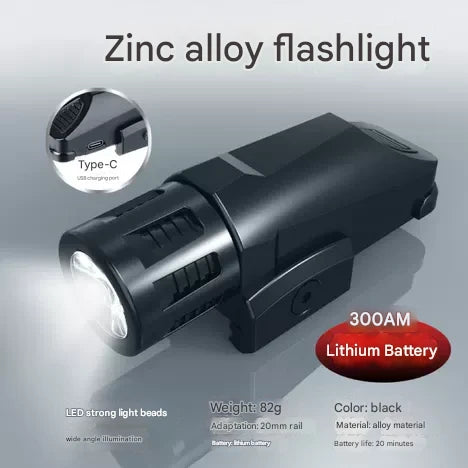 Metal under-hung infrared green laser short-hand 20mm universal alloy flashlight black strong light blue laser toy gun