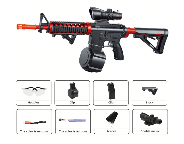 M4A1, Gel Ball Gun - Manual and Automatic Dual Firing Mode, High Performance Gel Ball Gun by Hauberg, Christmas and New Year Gift AbouNazih Store