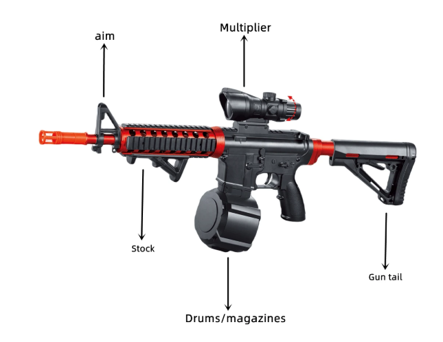 M4A1, Gel Ball Gun - Manual and Automatic Dual Firing Mode, High Performance Gel Ball Gun by Hauberg, Christmas and New Year Gift AbouNazih Store