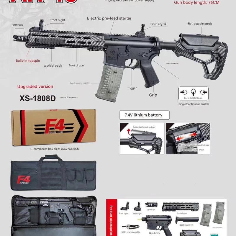 Orbeez AR-15 F-4 Battery Operated Rifle in a Bag, Black AbouNazih Store