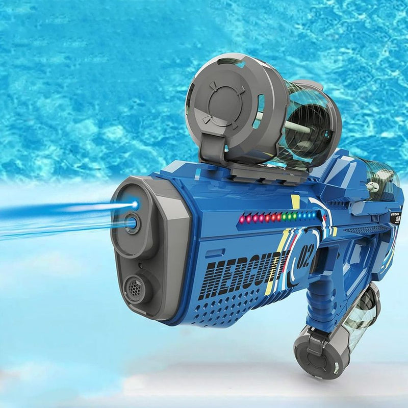 M2 Electric Burst Water Gun, Light and Sound Effect Function, Super Flight Distance, 8-10 m, Suitable for Children and Adults, Water Gun Fights, Water Gun Fights, Children, Adults, Water Play, Beach AbouNazih Store