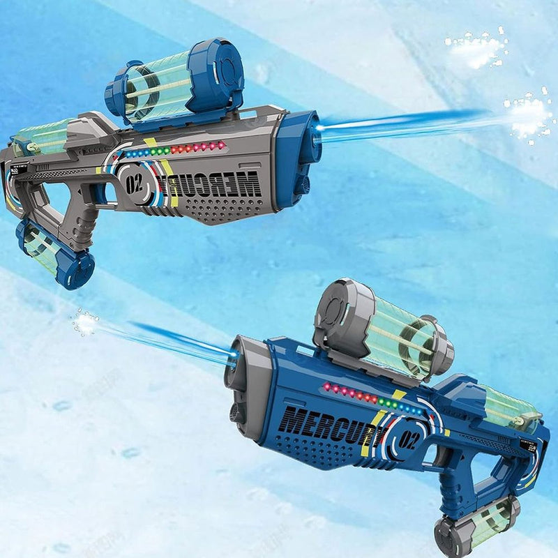 M2 Electric Burst Water Gun, Light and Sound Effect Function, Super Flight Distance, 8-10 m, Suitable for Children and Adults, Water Gun Fights, Water Gun Fights, Children, Adults, Water Play, Beach AbouNazih Store