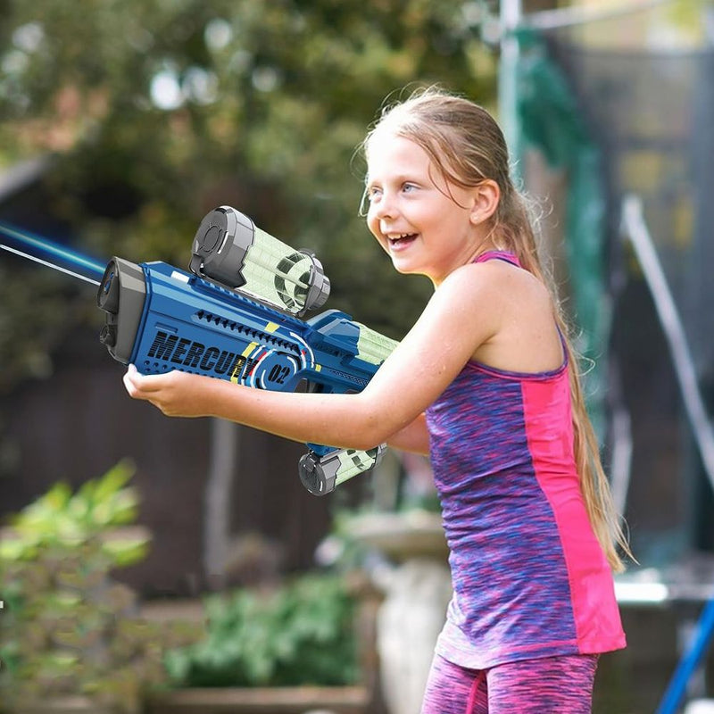 M2 Electric Burst Water Gun, Light and Sound Effect Function, Super Flight Distance, 8-10 m, Suitable for Children and Adults, Water Gun Fights, Water Gun Fights, Children, Adults, Water Play, Beach AbouNazih Store