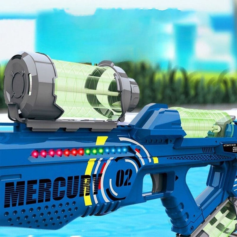 M2 Electric Burst Water Gun, Light and Sound Effect Function, Super Flight Distance, 8-10 m, Suitable for Children and Adults, Water Gun Fights, Water Gun Fights, Children, Adults, Water Play, Beach AbouNazih Store
